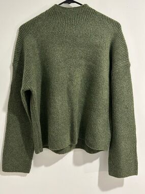 Abercrombie & Fitch Easy Funnel Neck Sweater Olive Green